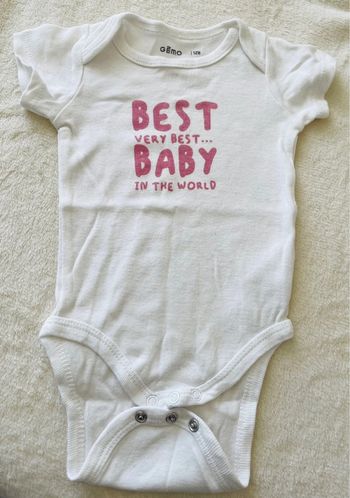 Body / Bodie blanc manche courte Gemo 12 mois