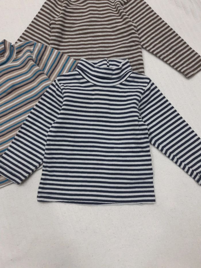 Lot de 3 sous pull à col roulé 9 mois - photo numéro 2