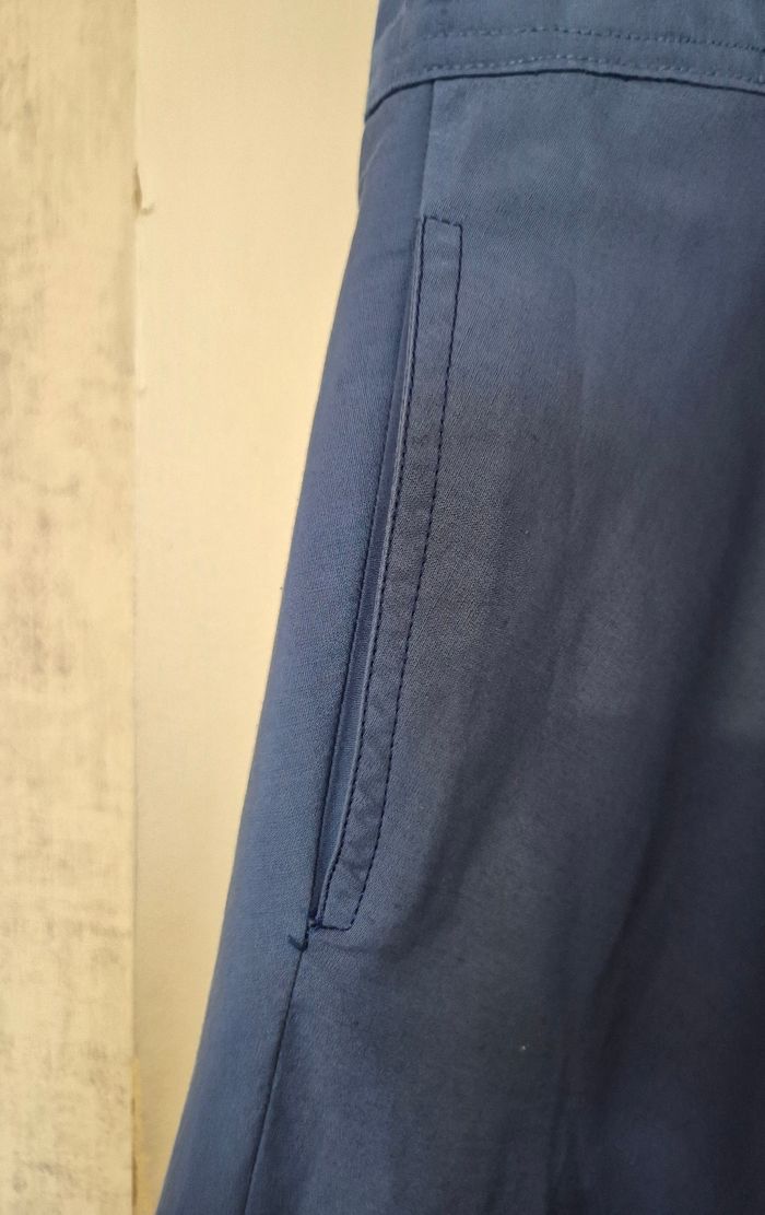 Robe chemise vintage couleur bleu manche courte cacharel taille 8 36 - photo numéro 3