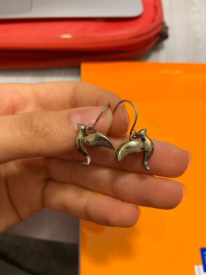 Boucles d’oreilles pendantes couleur dorée - photo numéro 2