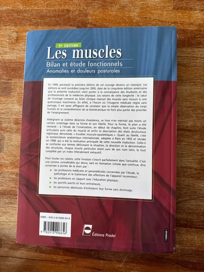 Livre les muscles, bilan et étude fonctionnelle, anomalie et douleur posturale - photo numéro 3