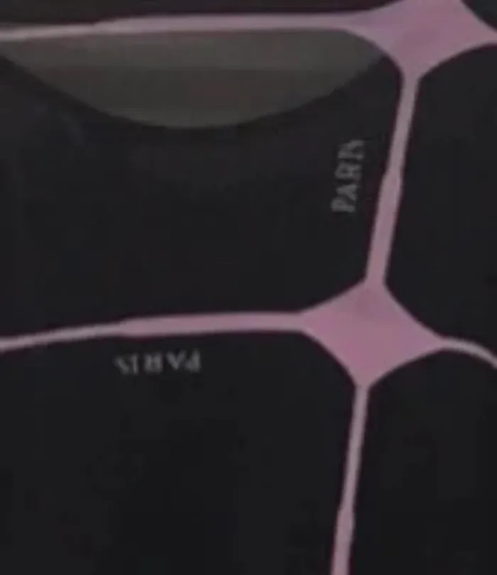 Robe paris nuisette manches longues noir violet taille L - photo numéro 3