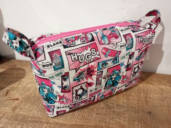 Trousse de toilette rose turquoise 