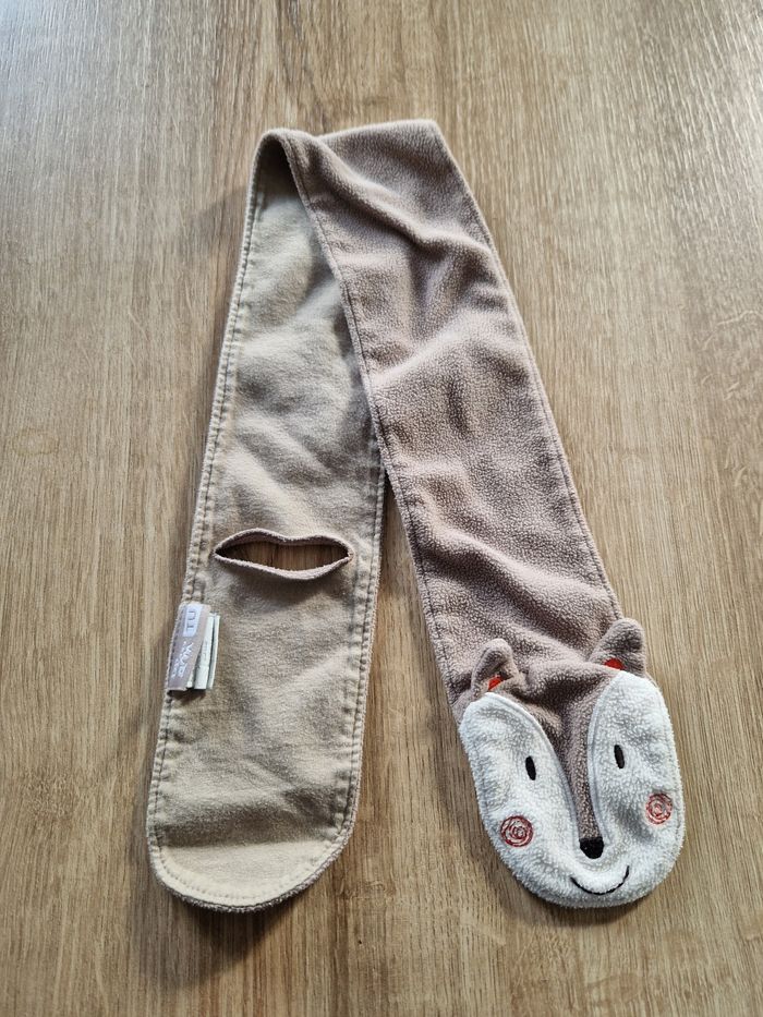 Écharpe Enfant Polaire Tête de Renard / Loutre - Super Douce et Chaude!