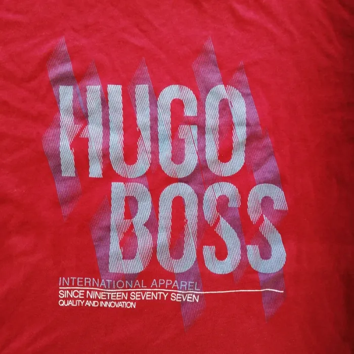 Boss by Hugo Boss T-Shirt Exclusive Y2K Homme bordeaux Collection Luxewear (Taille L) - photo numéro 2
