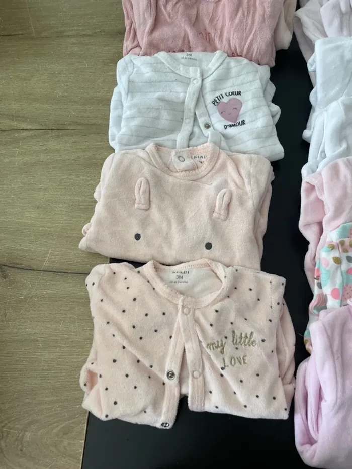 Lot de 16 pyjama grenouillère bébé fille 3 mois - photo numéro 3