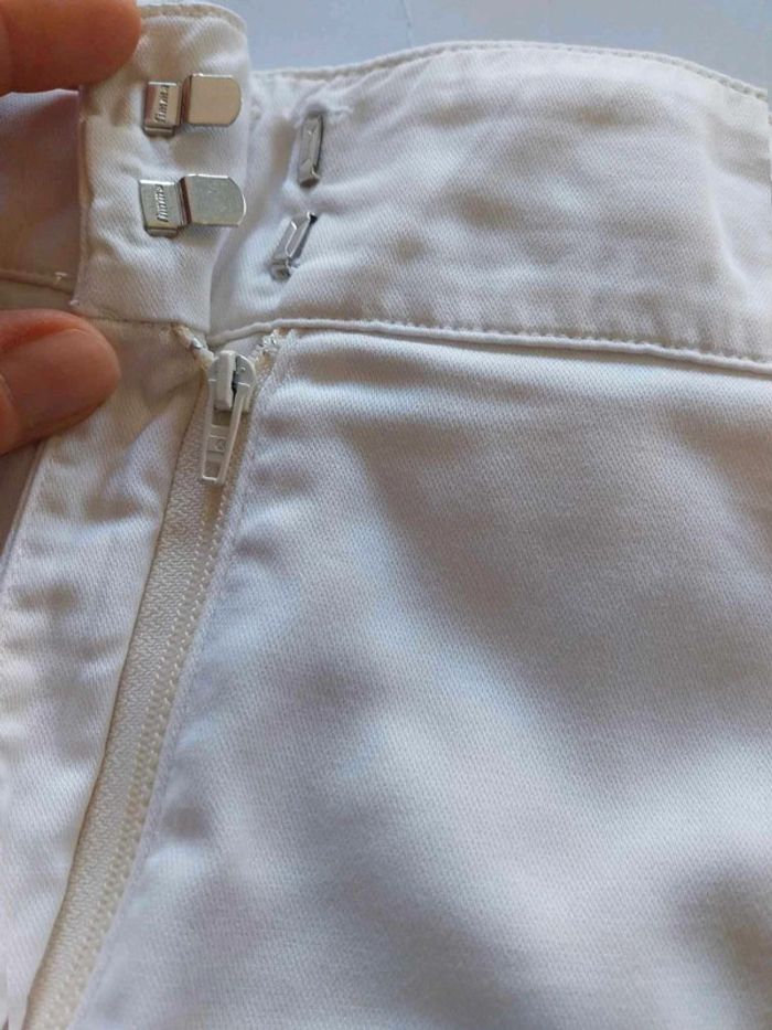 Pantalon en toile  blanc cassé T38 - photo numéro 6