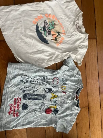 Lot 2 tee shirt manches courtes