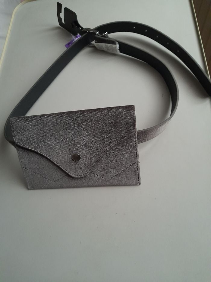 Ceinture + pochette daim femme
