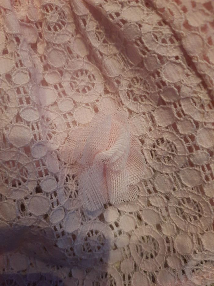 Jupe dentelle et ceinturé paillettes argent - photo numéro 4