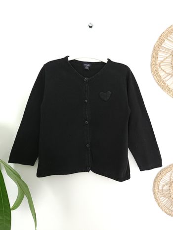 Gilet noir détail cœur Kiabi 24 Mois