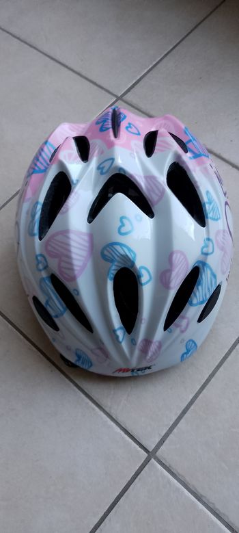 MV-TEK,  casque vélo enfant Junior Love réglable. Taille S/M idéal pour débutant à vélo et trottinette.