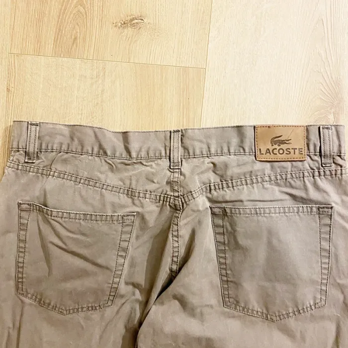 Lacoste Pantalon Urban Style Homme Gris Taupe Exclusif Menswear Vintage (Taille 46) - photo numéro 9