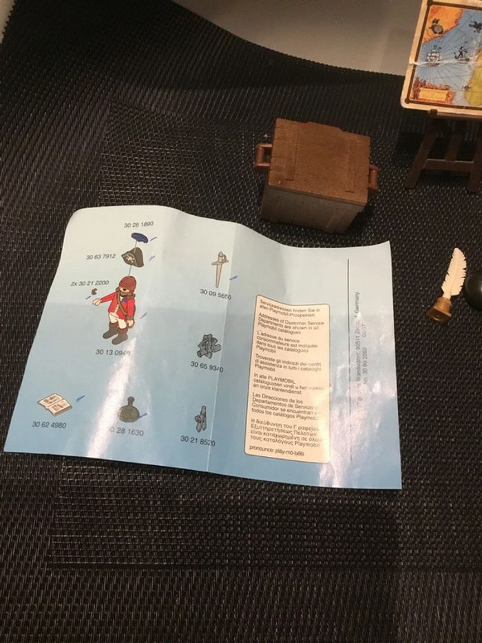Playmobil figurine capitaine pirate 4293 avec plumier et accessoires - photo numéro 7