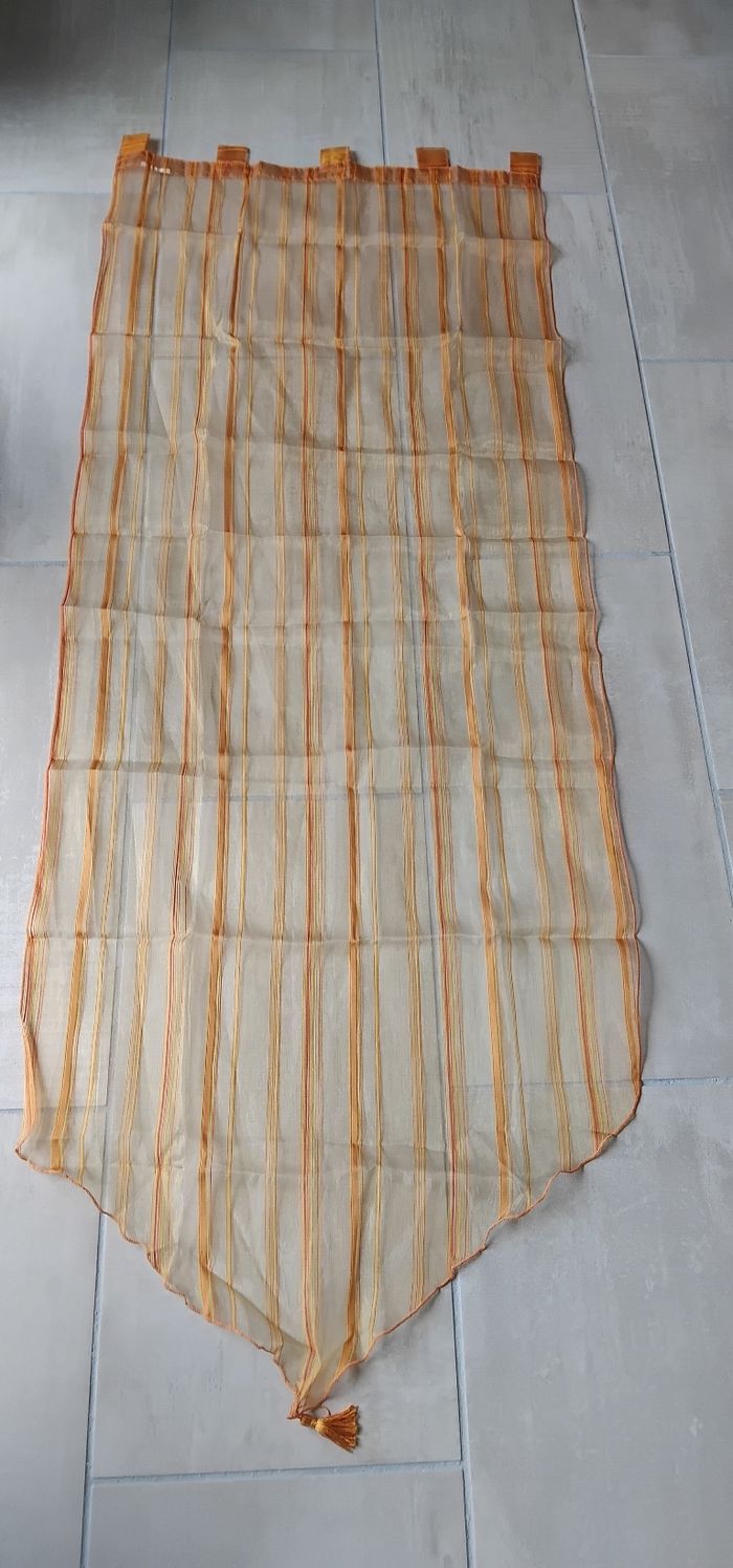 Paire de voilage orange 60×160  cm - photo numéro 4