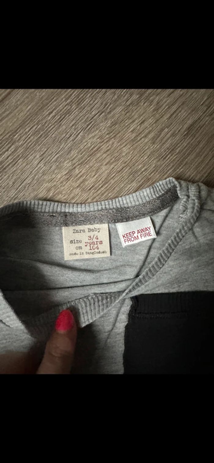 T-shirt ML Zara 2/3 ans - photo numéro 3