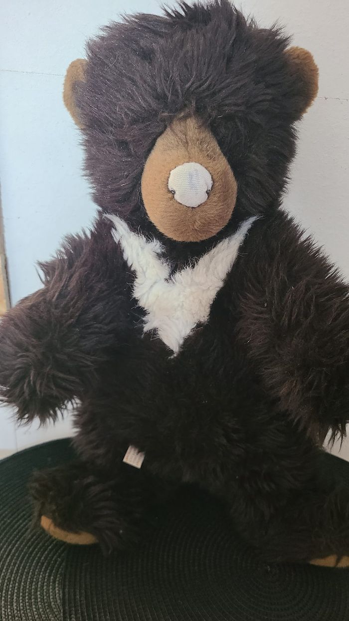 peluche ours marron tache blanche aux nations - photo numéro 2