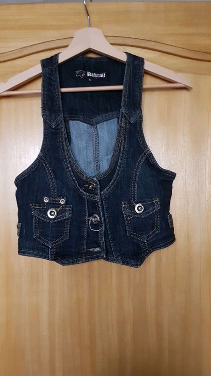 Gilet sans manches en jean