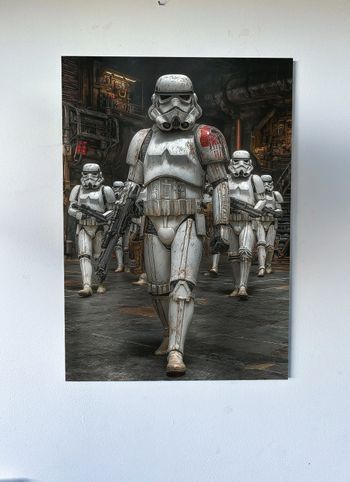 Poster métallique 30cm x 42cm Starwars + aimant mural fourni.