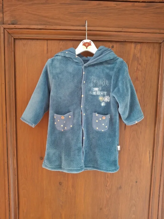 Peignoir chaud bleu petit beguin - photo numéro 2