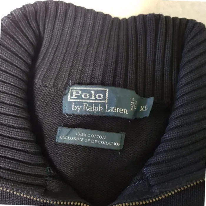 Pull Camionneur half demi zip Ralph Lauren XL Noir - photo numéro 12