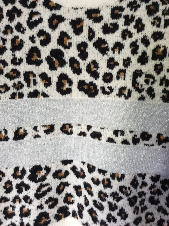 Pull léopard bandes argents A1196 - photo numéro 2