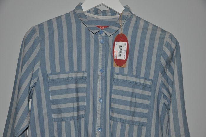 CHEMISE EN JEAN RAYEE - EDC by ESPRIT - T.M/L - NEUVE - photo numéro 3