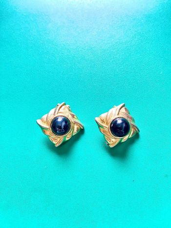 Boucles d'oreilles avec perles agate vintage