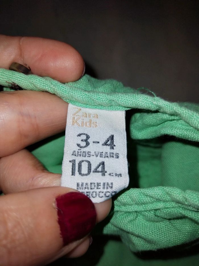 Robe verte Zara 3/4 ans - photo numéro 2