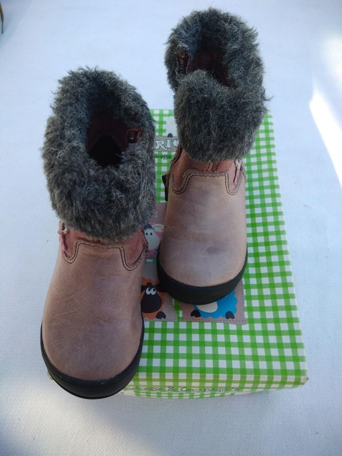 Bottes en cuir rose vieilli P. 21 - photo numéro 2