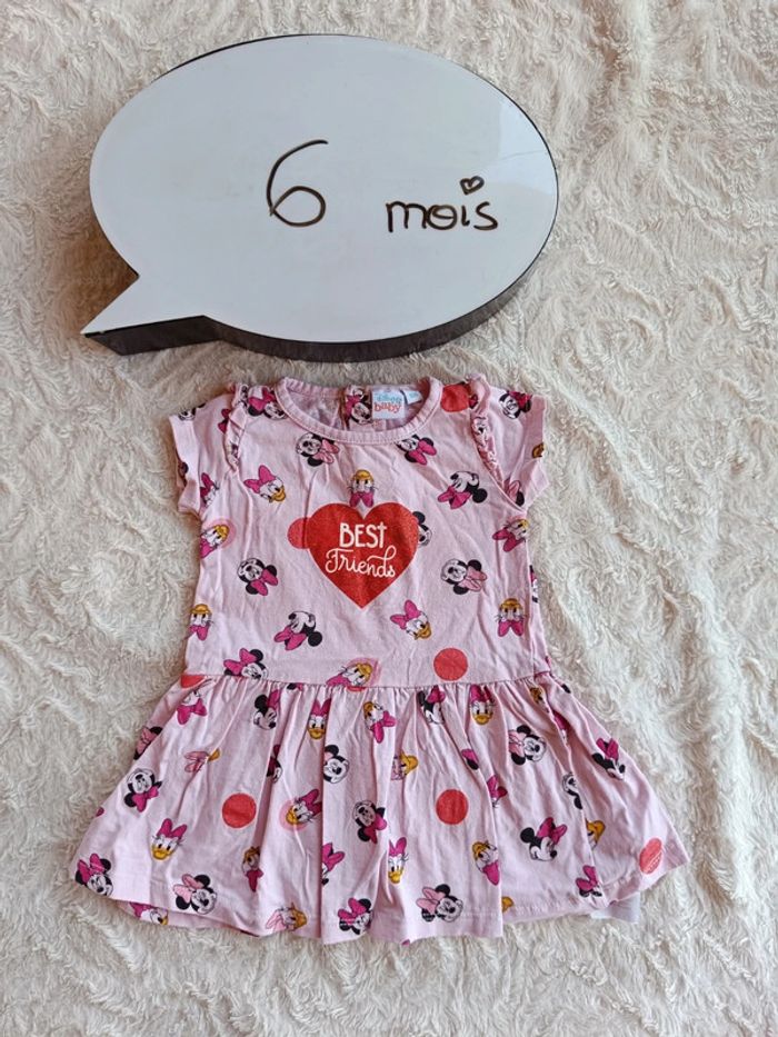 Robe manches courtes Fille 6 mois Minnie Daisy cœur best Friends Disney Baby 100% coton