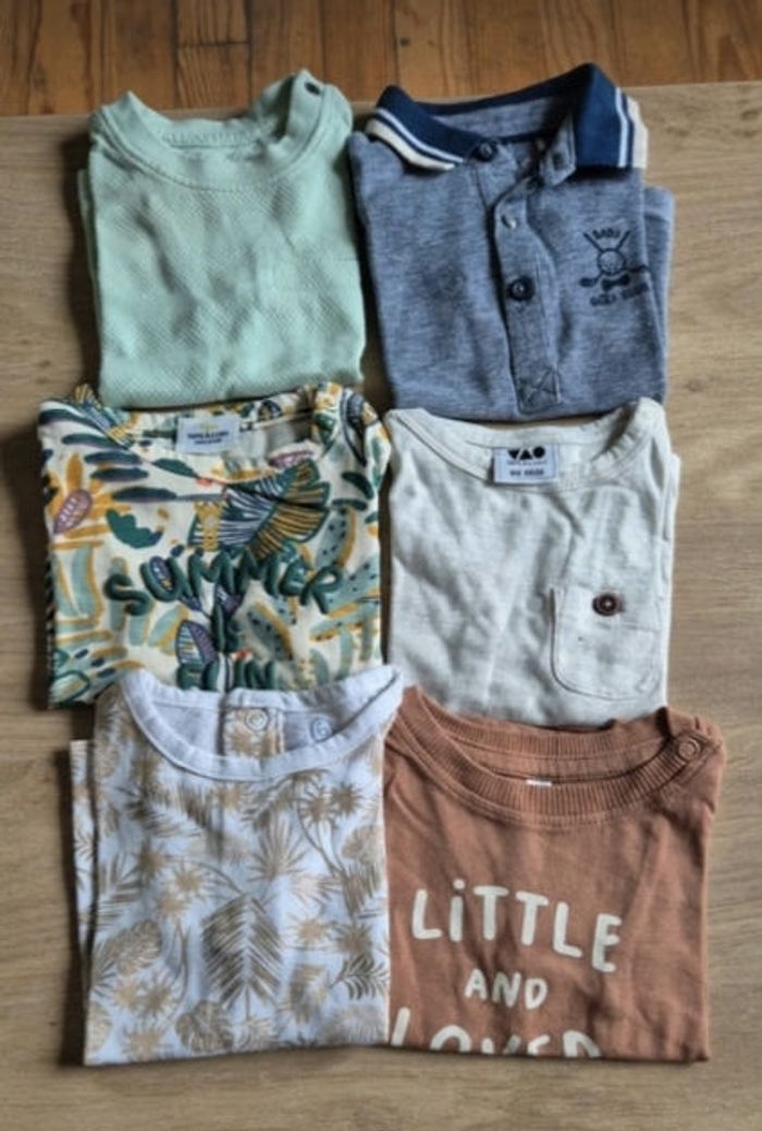 Lot tee-shirts bébé manches courtes - photo numéro 2