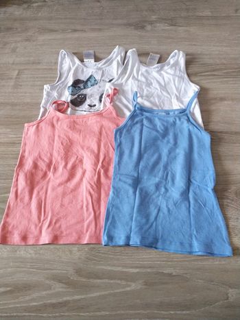 Lot de 4 maillots de corps 6/8 ans