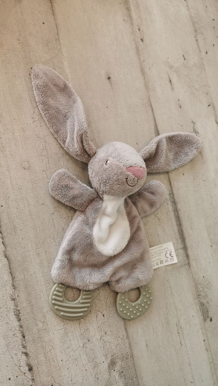Peluche lapin gris - photo numéro 2