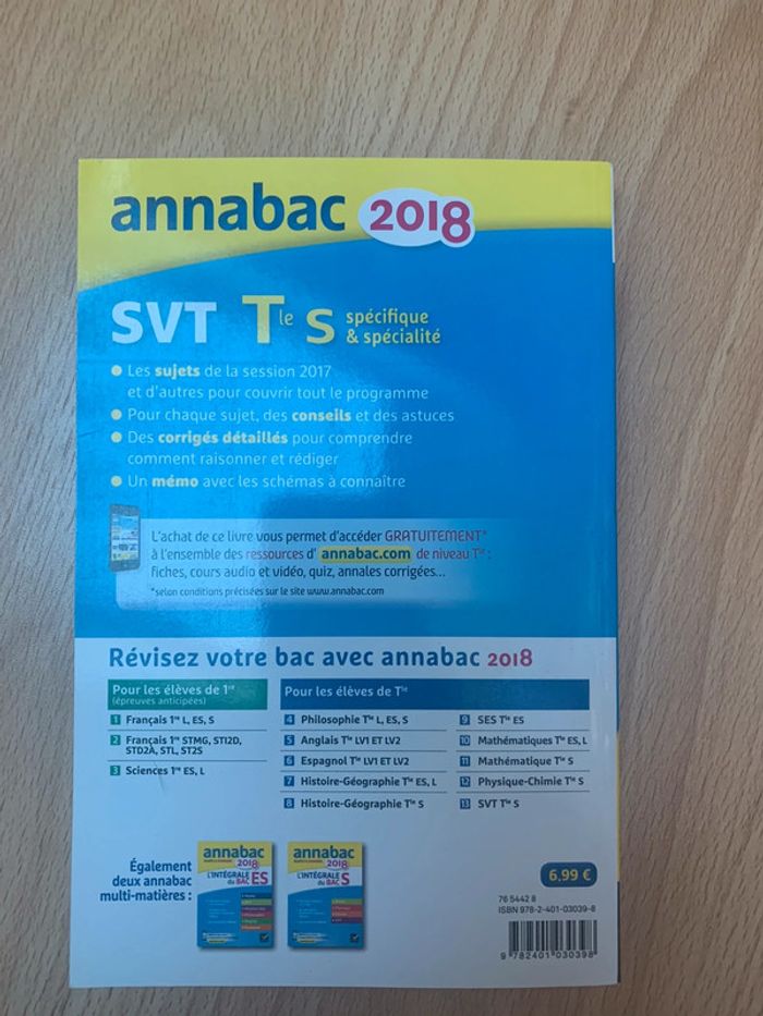 Livre Bac SVT Annabac - photo numéro 2