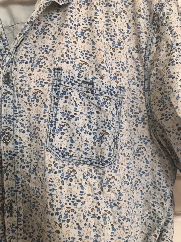 Chemise à fleur Pull&bear taille L (taille 40) - photo numéro 2