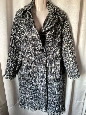 Veste manteaux tweed multicolore, petit L Zara