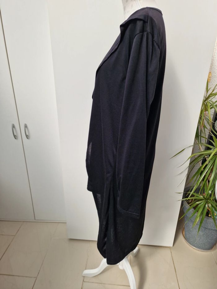 Sweat Ultra Long Noir Effet 3 Vêtements - photo numéro 6