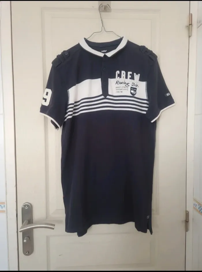Neuf polo bleu marine homme celio taille XL/40