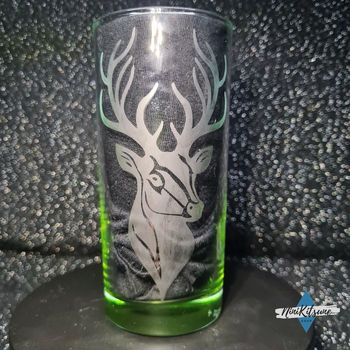 Gravure sur verre haut Cerf