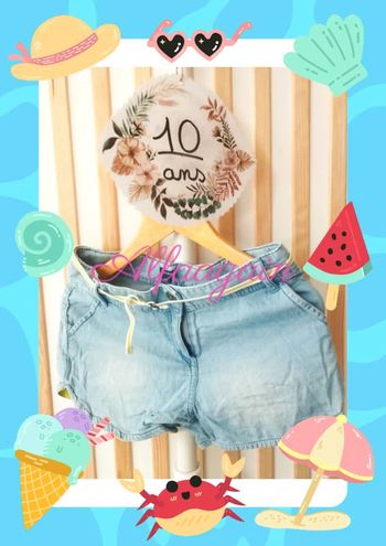 Short en jean Kiabi 10ans