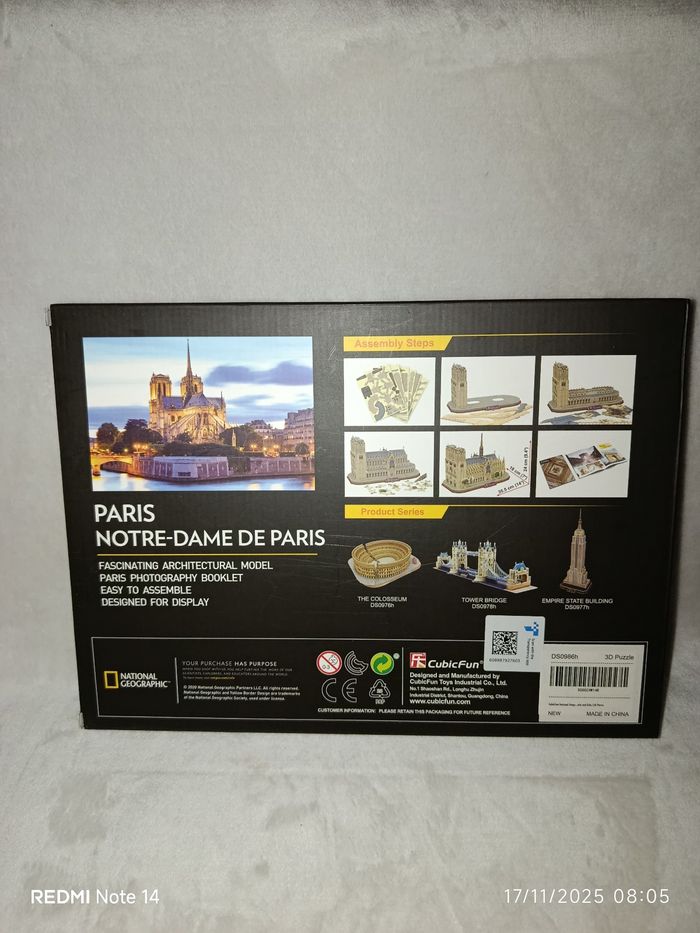 A saisir, NEUF , puzzle 3D , " notre dame de paris " ( bien lire merci) - photo numéro 2
