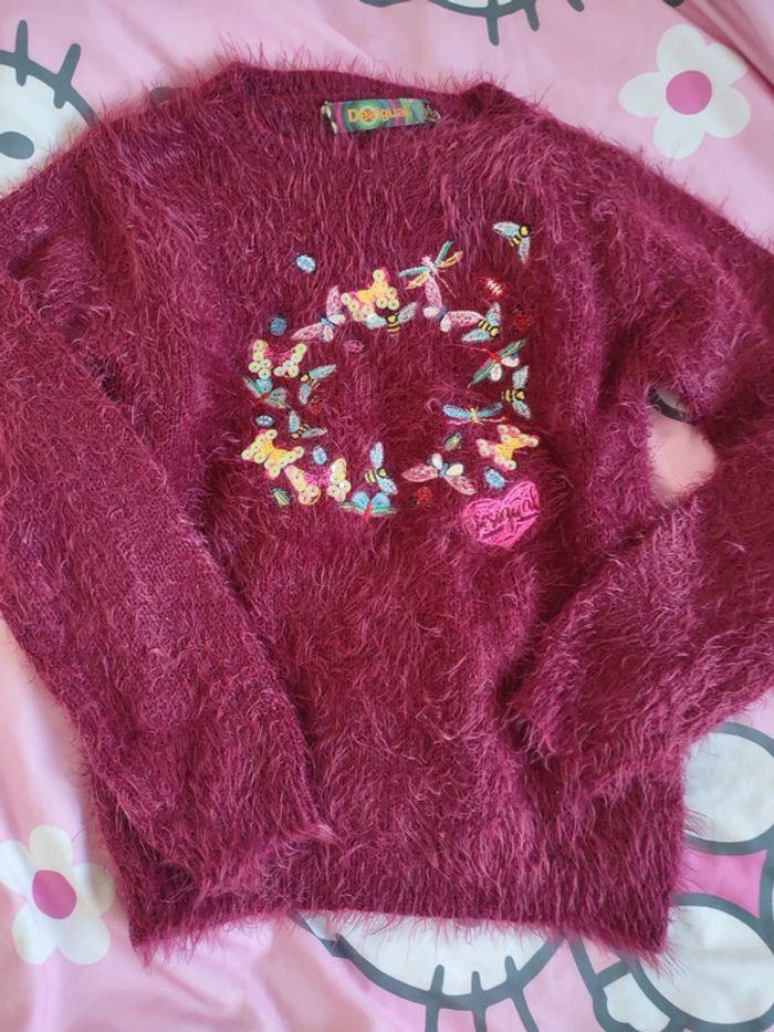 Pull chaud papillons, abeilles et coccinelles Desigual