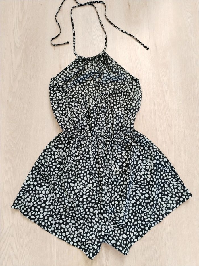 Combi short cintré noire et blanche à motif - photo numéro 3
