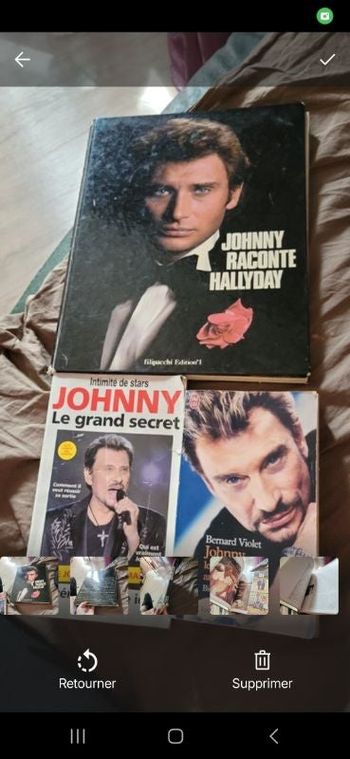 Lot de 3 livres johnny hallyday