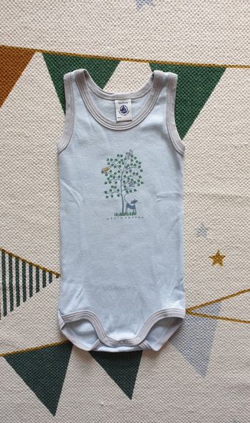 Body débardeur, taille 12 mois, Petit Bateau