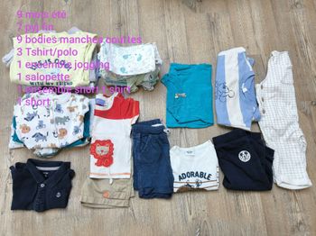 Lot vêtements bébé 9 mois été