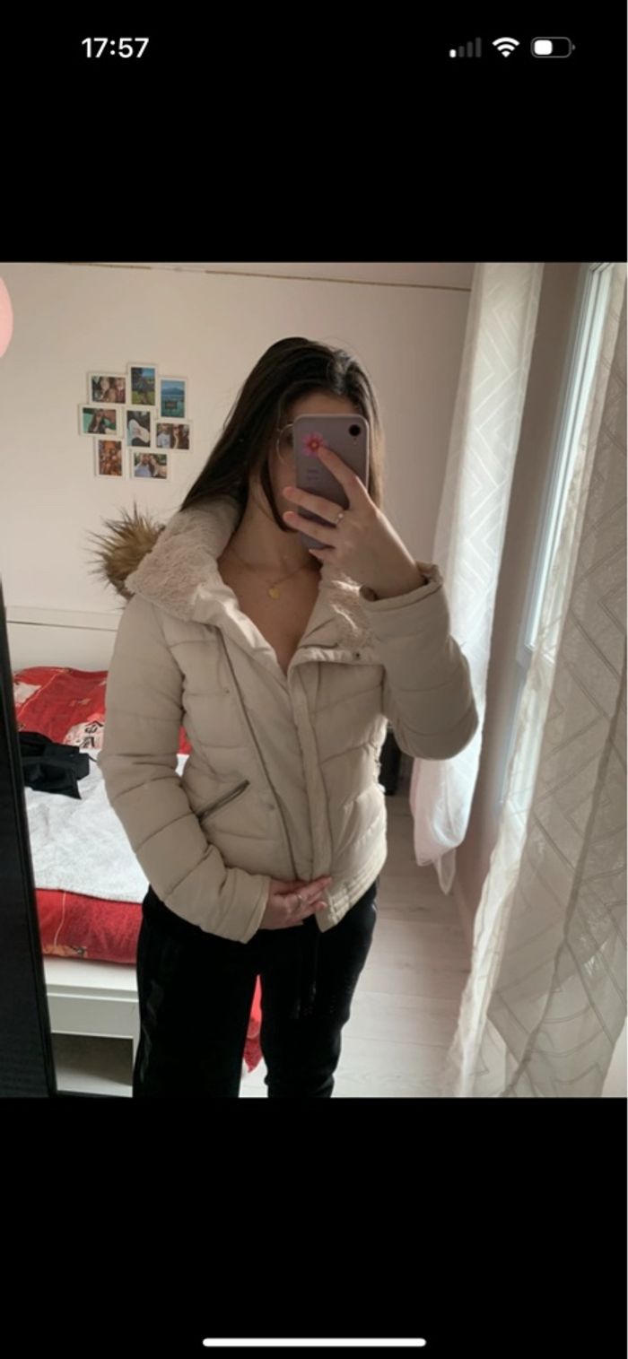 Blouson blanc/crème femme - photo numéro 3