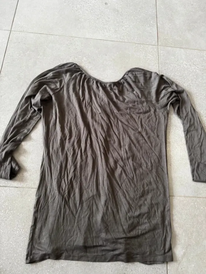 T-shirt gris Edeis la redoute, taille 42/44, bon état - photo numéro 4