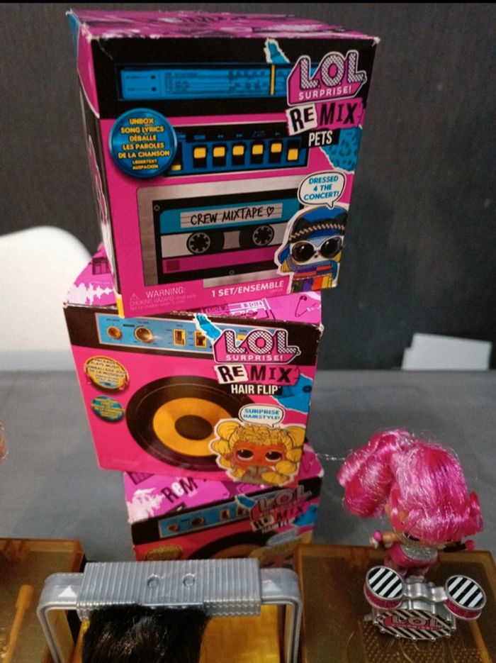 Lot de 3 Lol Surprise remix hairflip et pets - photo numéro 13